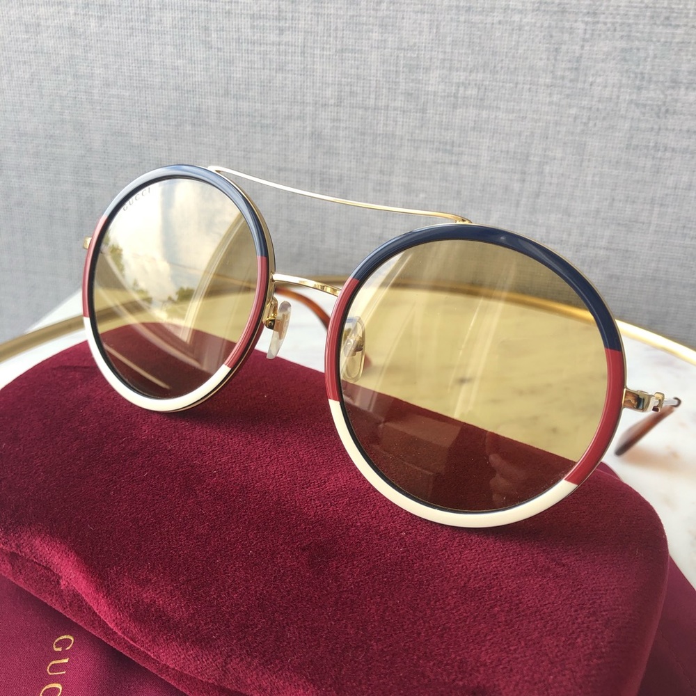 New! Authentic Gucci Round 
Sunglasses